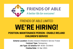 Maintenance Person - Enable Ireland Children's Service