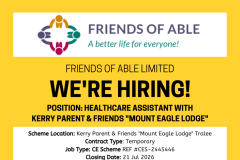 Healthcare Assistant with Kerry Parent & Friends "Mount Eagle Lodge" - 1