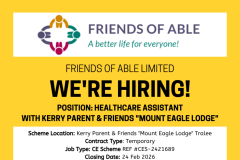 Healthcare Assistant with Kerry Parent & Friends "Mount Eagle Lodge" - 1