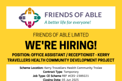 Office Assistant / Receptionist - Kerry Travellers Health Community Development Project - 1