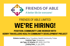 Community Link Worker Tralee with Kerry Travellers Health Community Development Project - 1