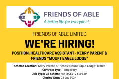 Healthcare Assistant - Kerry Parent & Friends "Mount Eagle Lodge" - 1